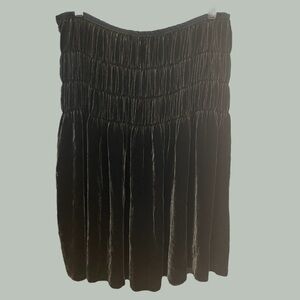 Vince brown velvet pleated skirt EUC